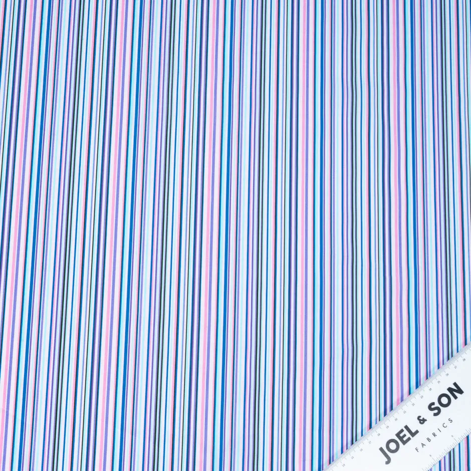 Blue & Pink Striped Pure Cotton