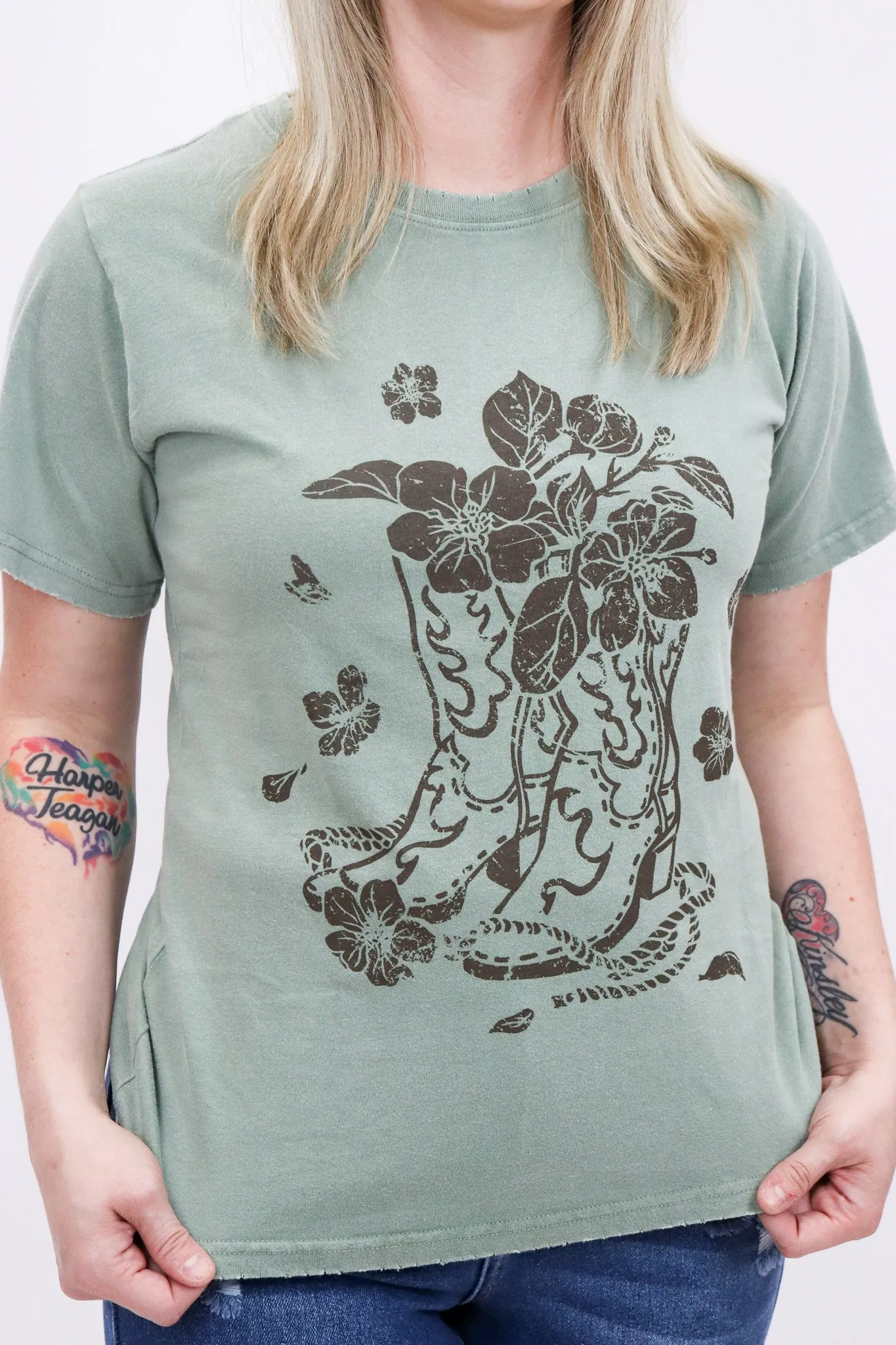 Boho Cowboy Boots Graphic Tee