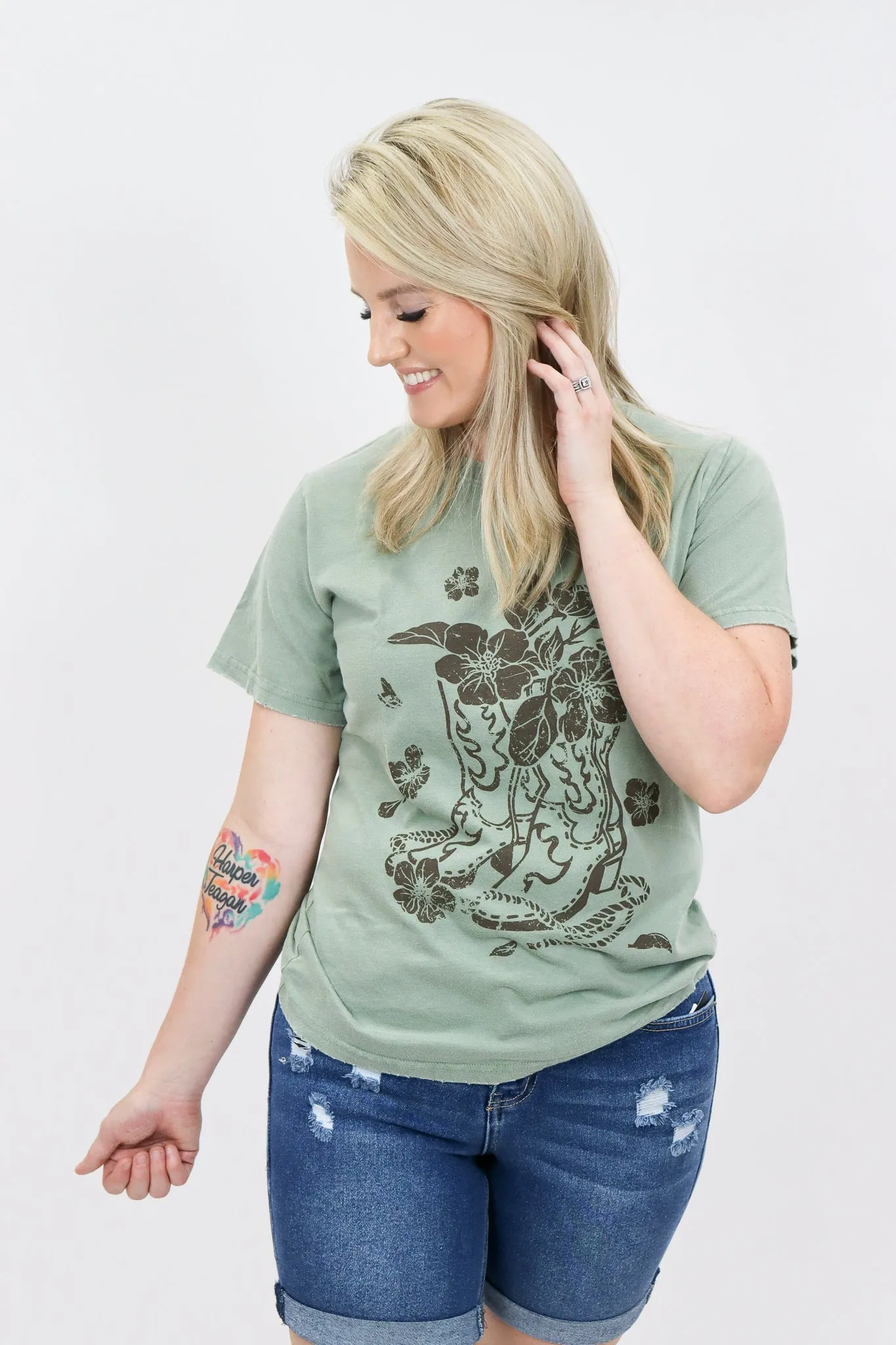 Boho Cowboy Boots Graphic Tee