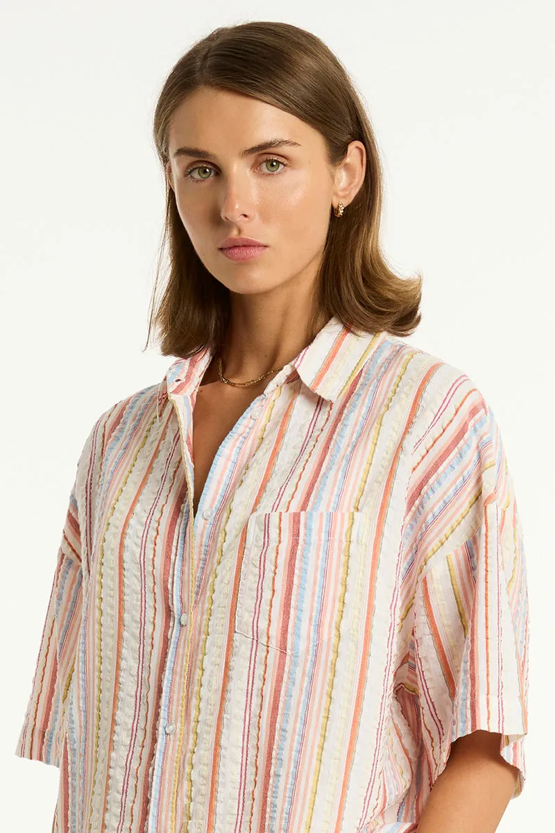 Boho Stripe Aloha Shirt