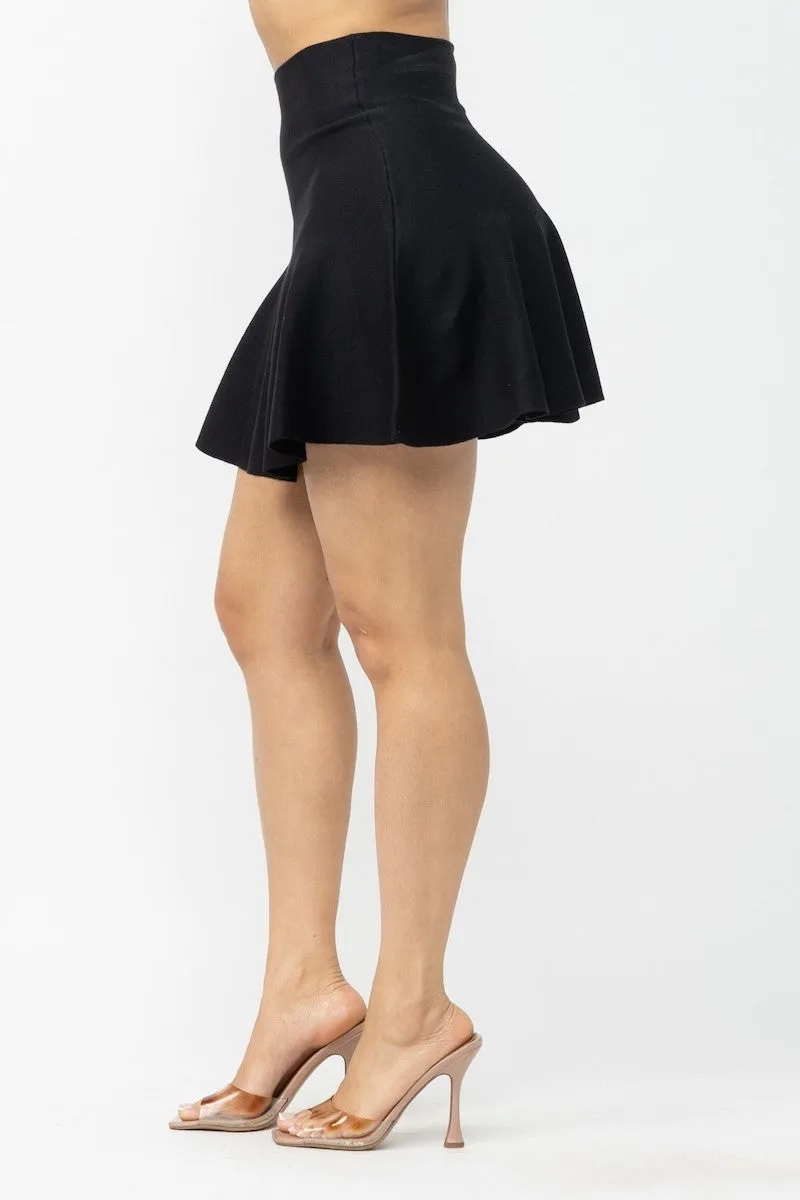 Fit & Flare Seamless Ribbed Skirt