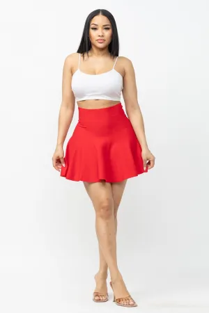 Fit & Flare Seamless Ribbed Skirt