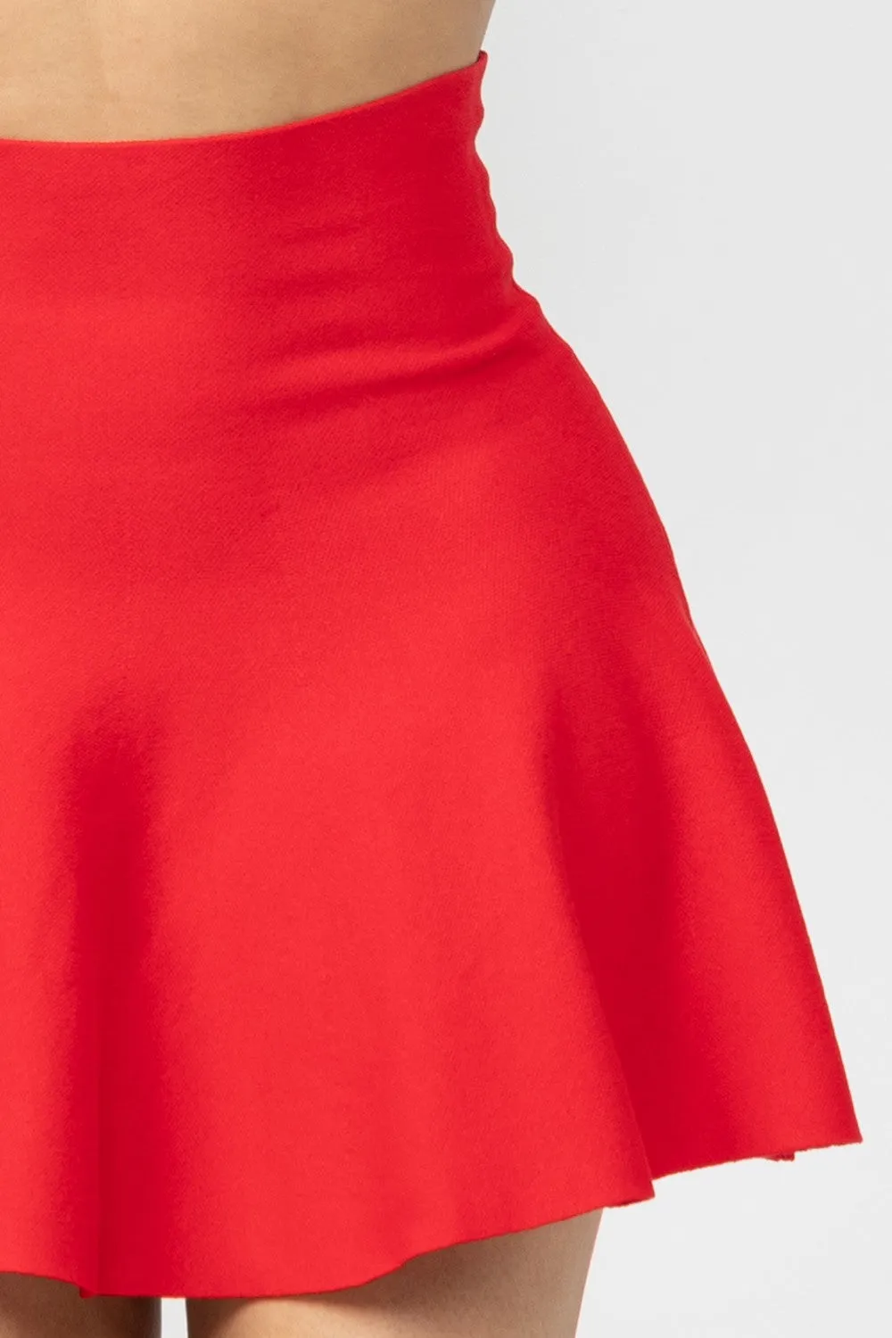 Fit & Flare Seamless Ribbed Skirt