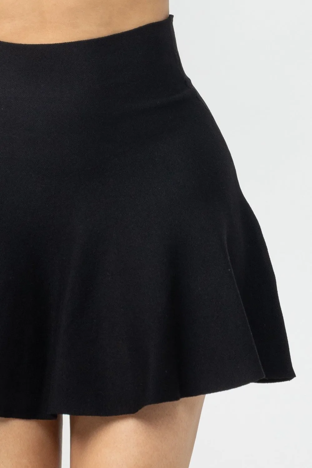 Fit & Flare Seamless Ribbed Skirt