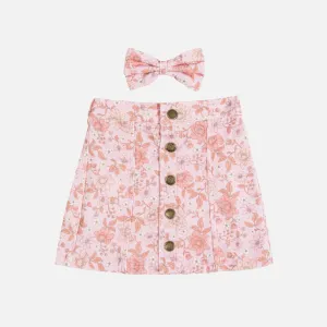 Floral Cord Skirt - Emmie