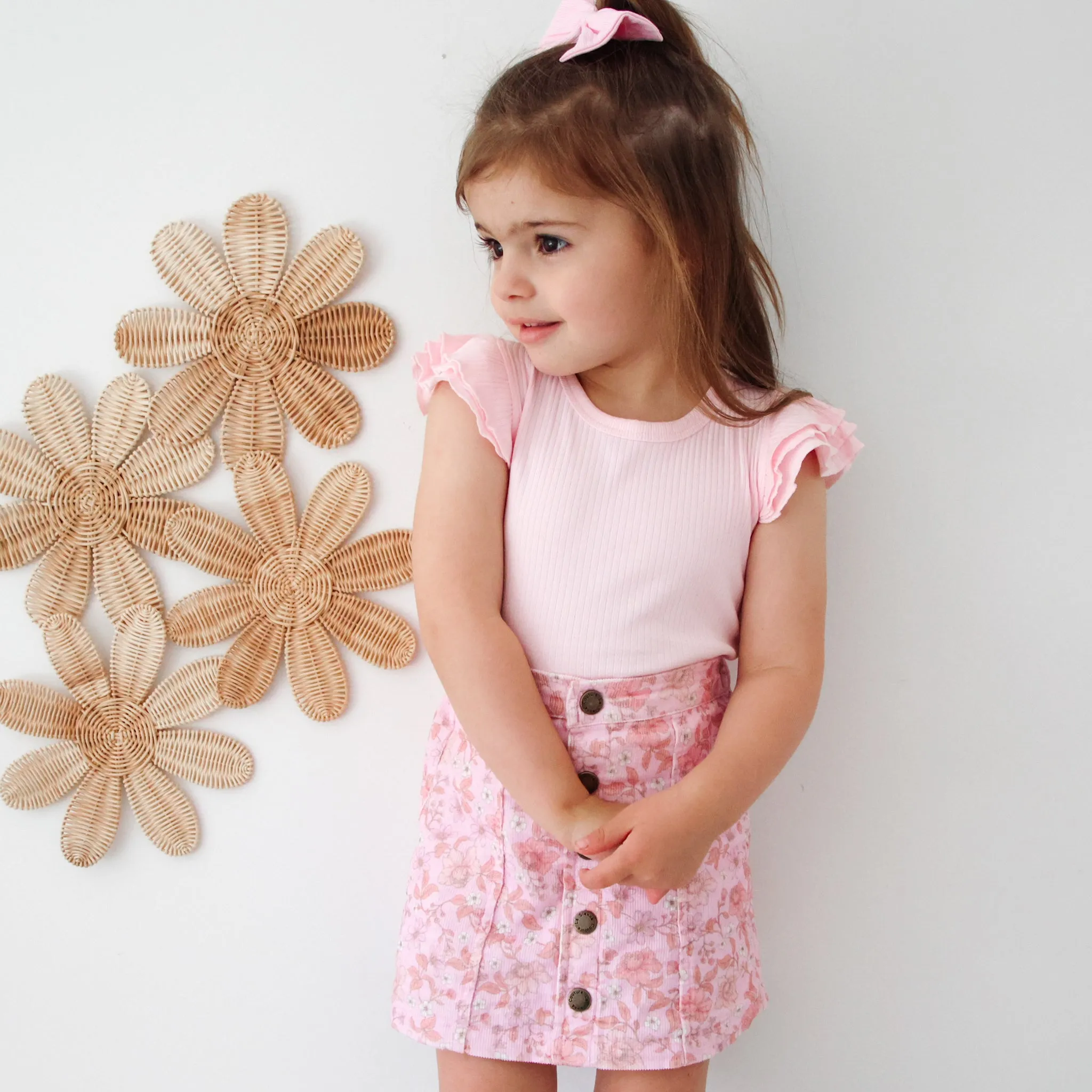 Floral Cord Skirt - Emmie