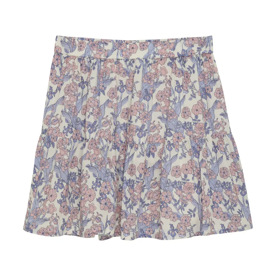 Floral Cotton Skirt - Buttercream