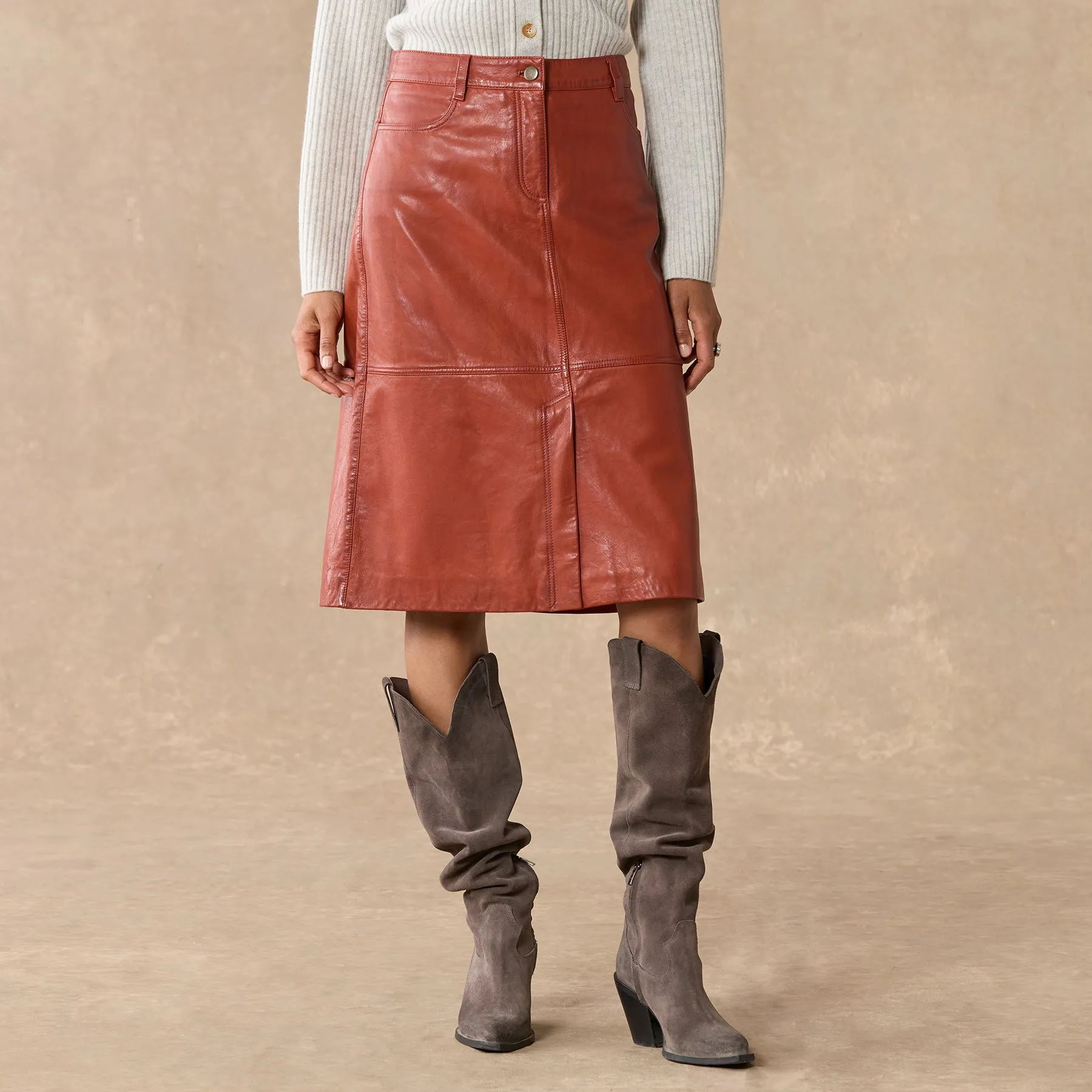 Gemma Leather Skirt