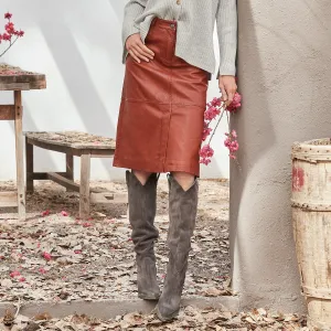 Gemma Leather Skirt