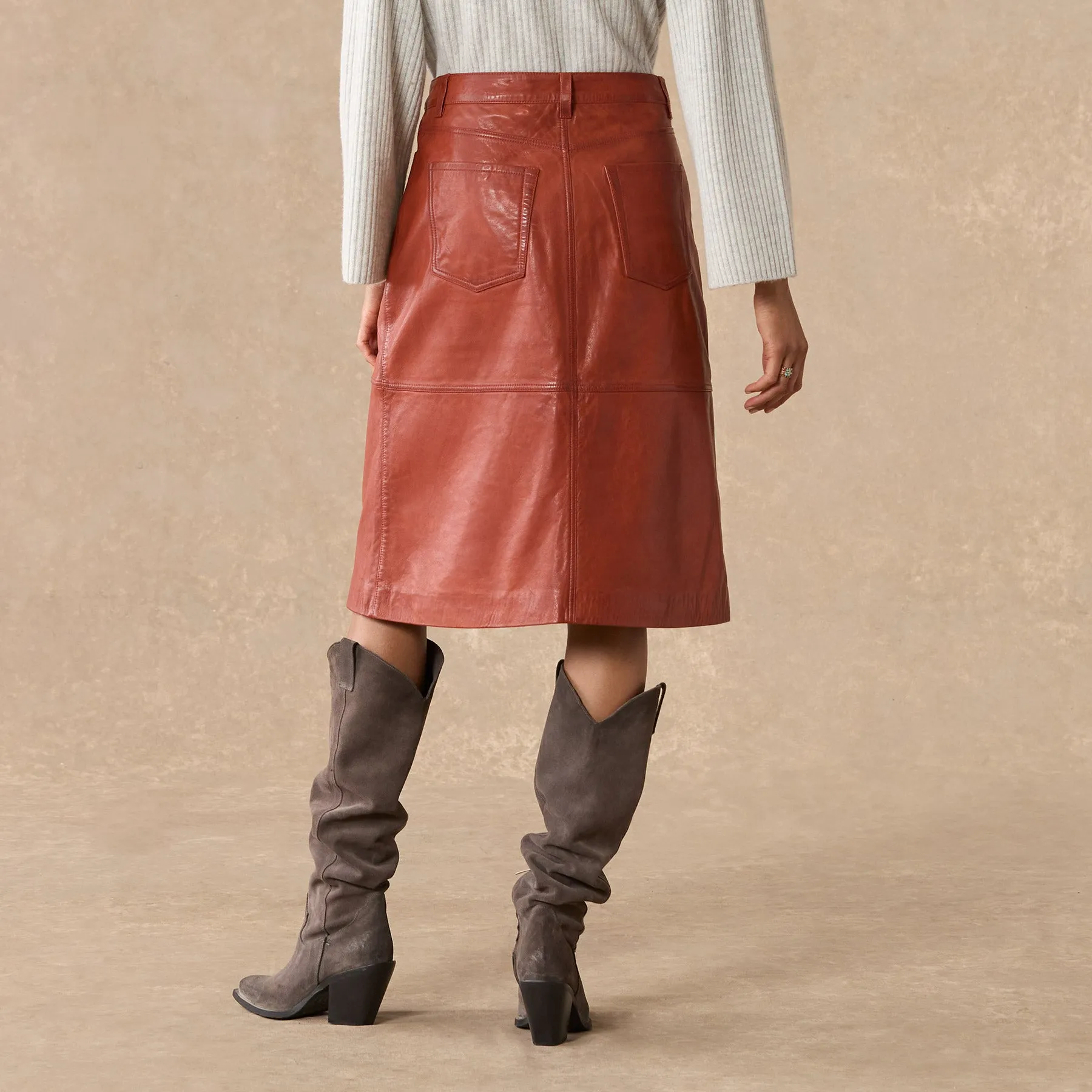 Gemma Leather Skirt