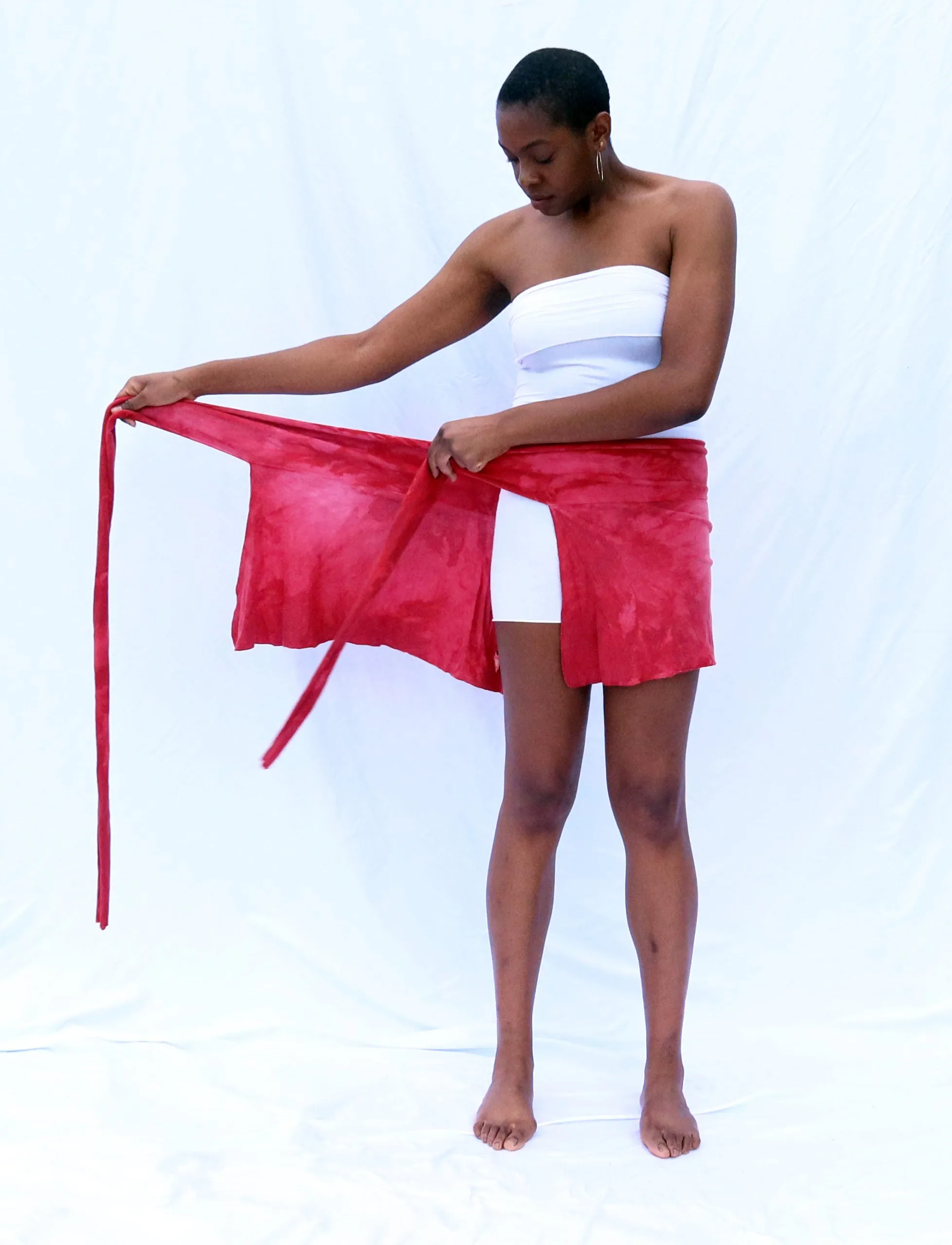 High Belt Wrap Simplicity Mini Skirt
