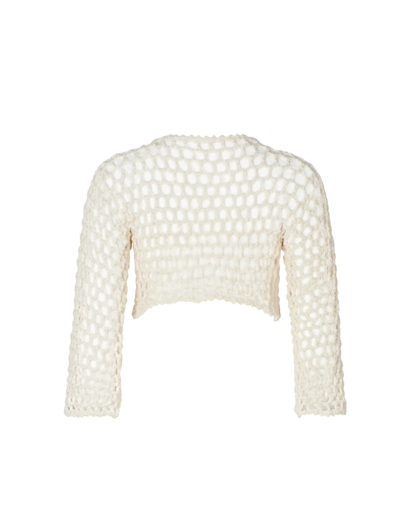 Jane Off-White Crochet Crop Top