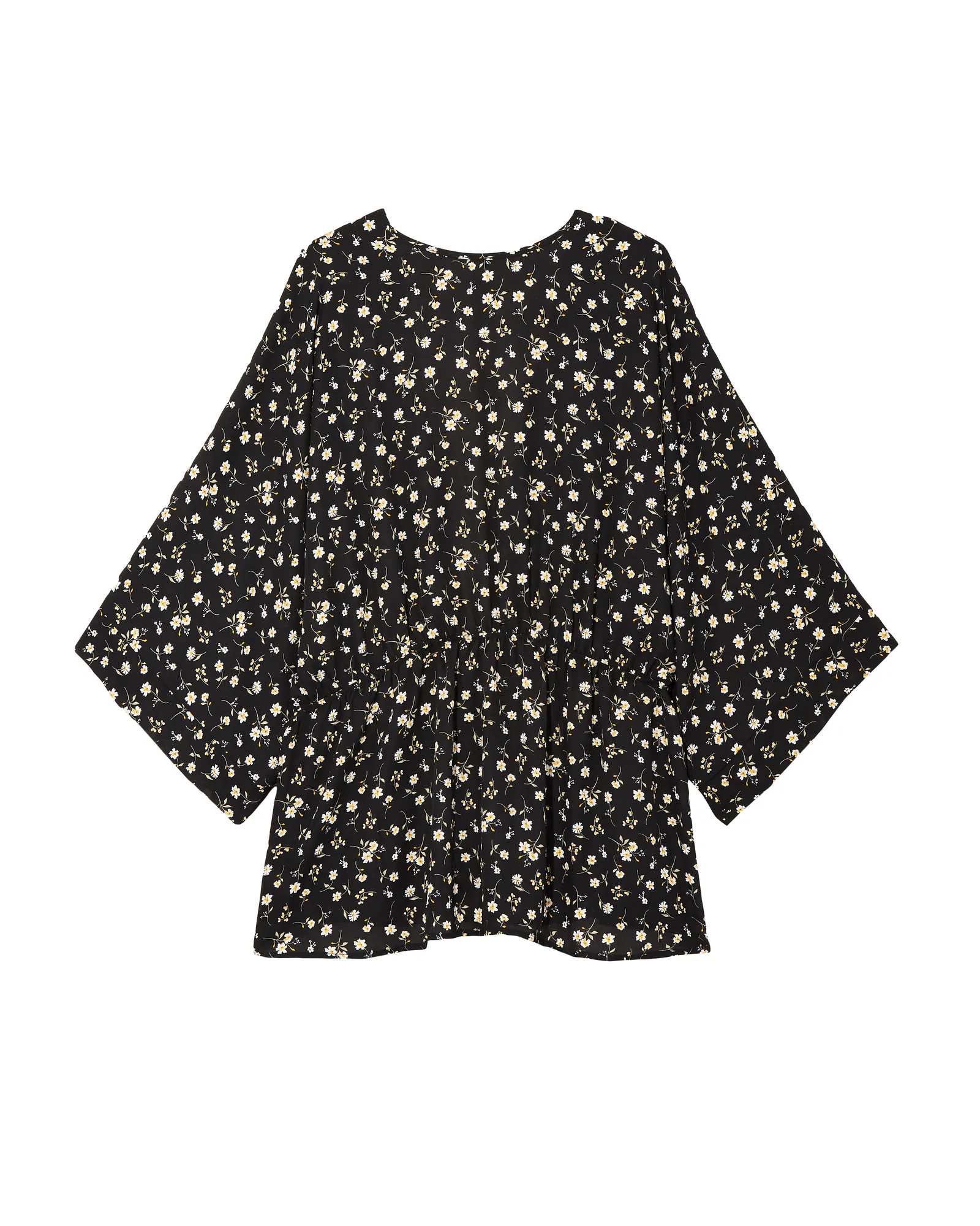 Jena Tie Front Kimono | Black / White