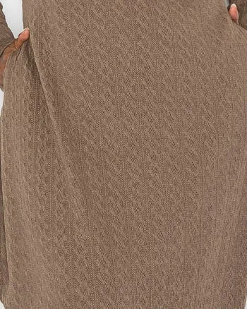 Lana Cowl Turtle Neck Pocket Sweater Dress | Brown