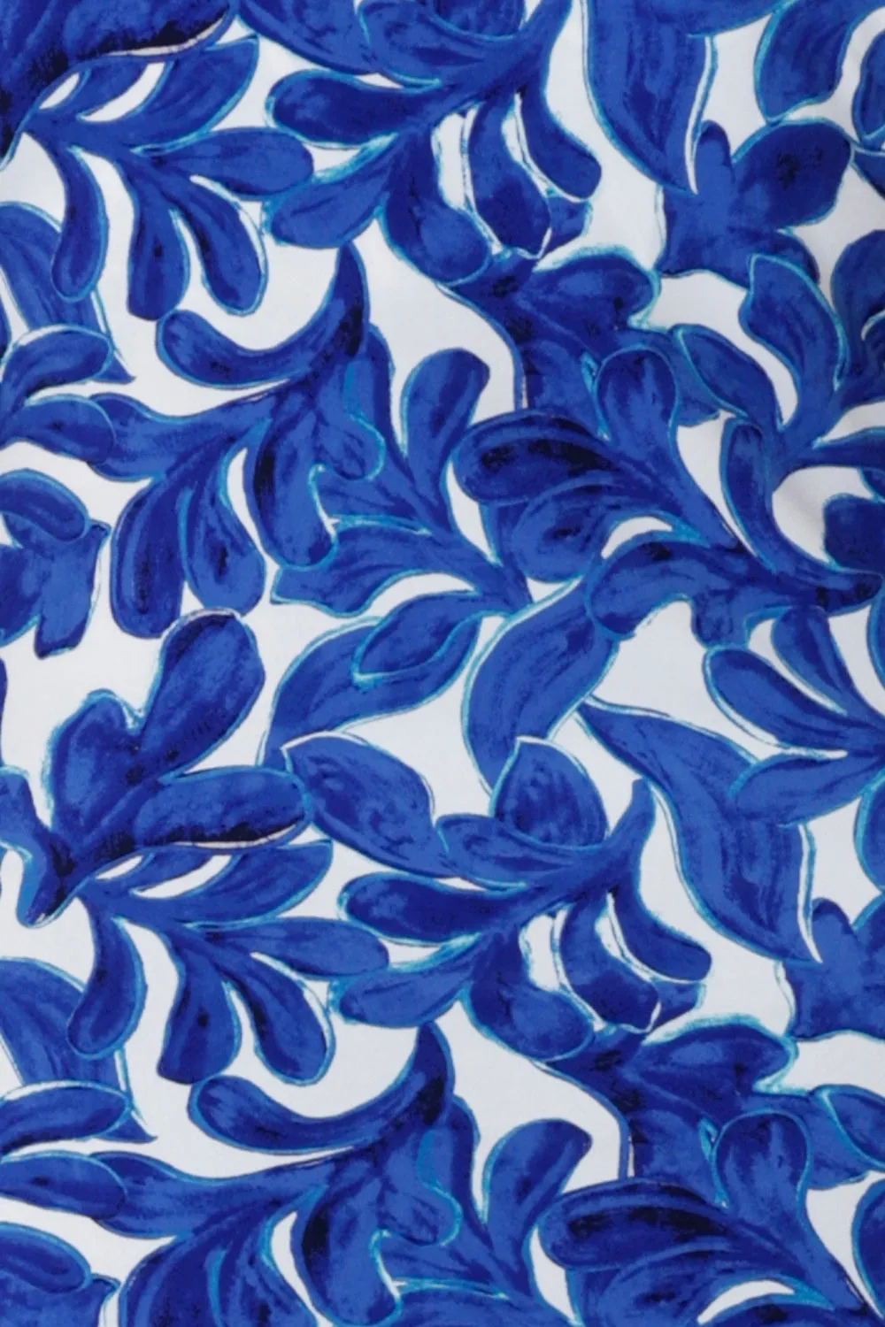 Maggie Maxi Dress in Cobalt Leaf