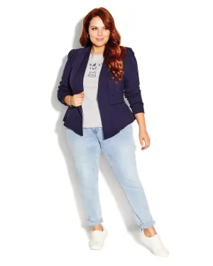 Piping Praise Jacket | Navy