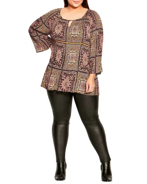 Sana Pleated Top | Black / Brown