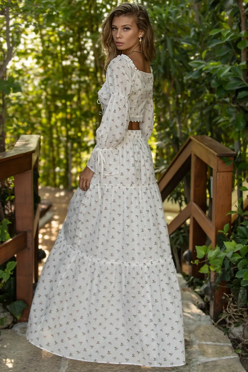 Seven Wonders The Label WOMENS YENNIFER MAXI SKIRT - WHITE FLORAL