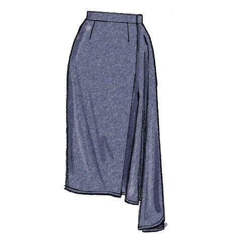 Vogue Pattern V8956 Misses' Wrap Skirts
