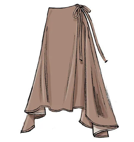 Vogue Pattern V8956 Misses' Wrap Skirts