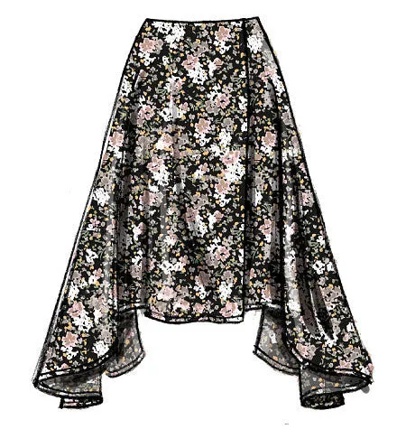 Vogue Pattern V8956 Misses' Wrap Skirts