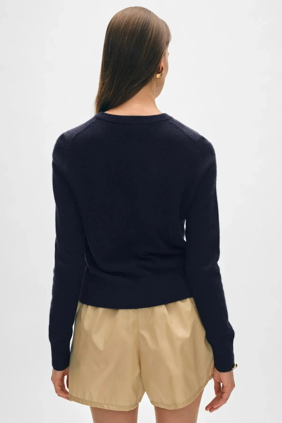 White   Warren - Cashmere Shrunken Crewneck (black)
